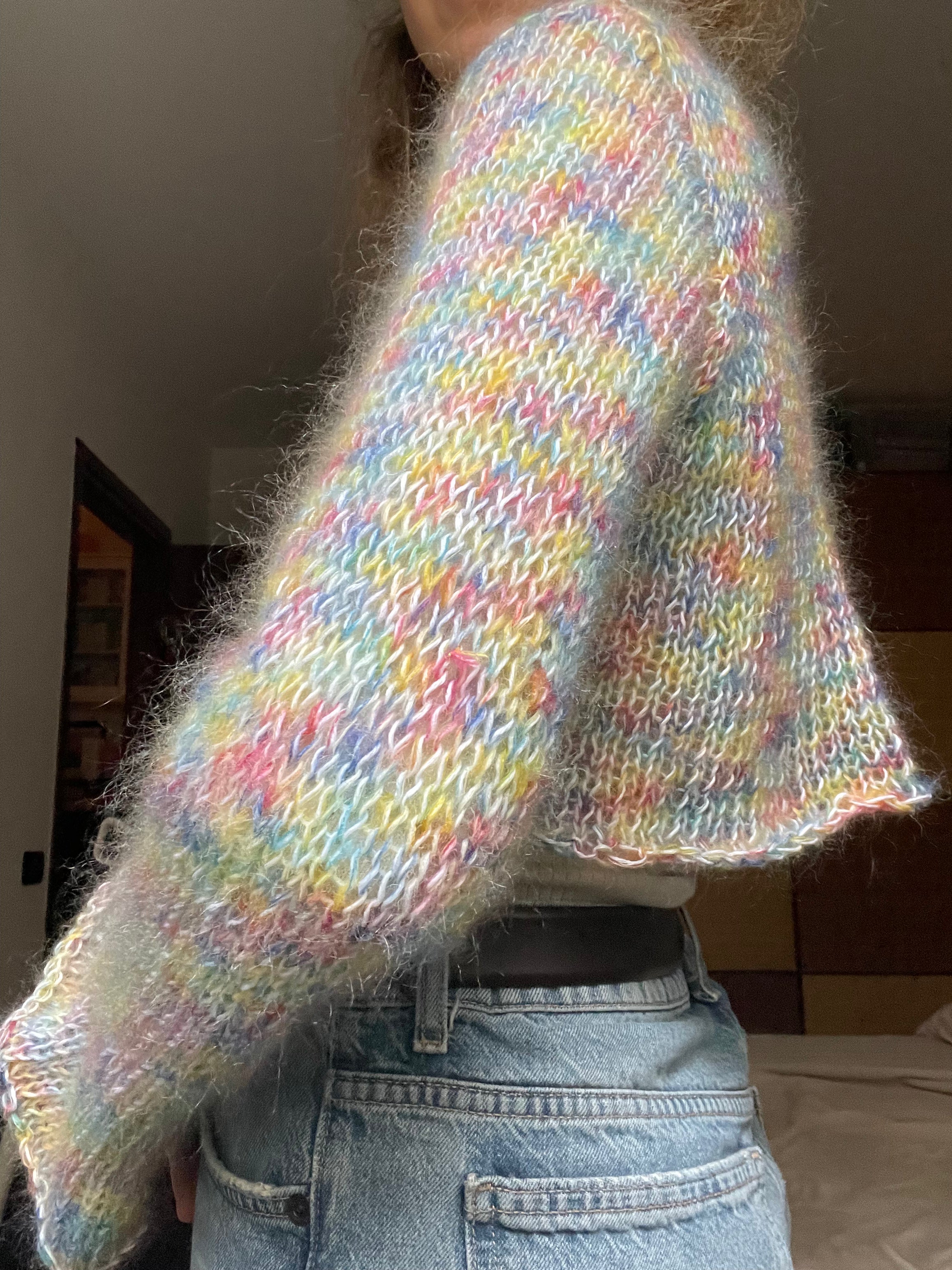 Cropped Cardigan con Bottoncini