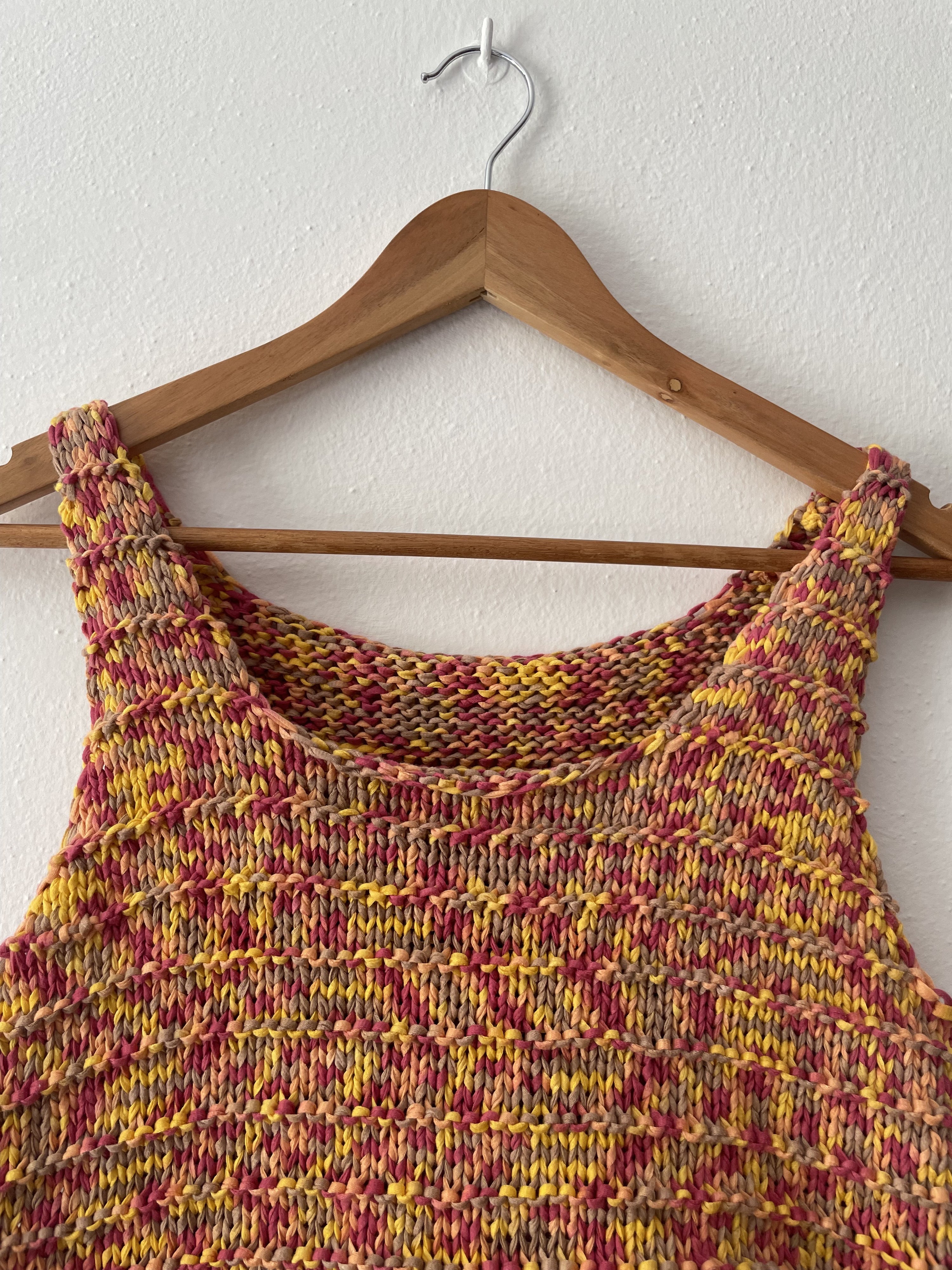 Crop top in cotone a fettuccia, melange caldo — Studio Gugu